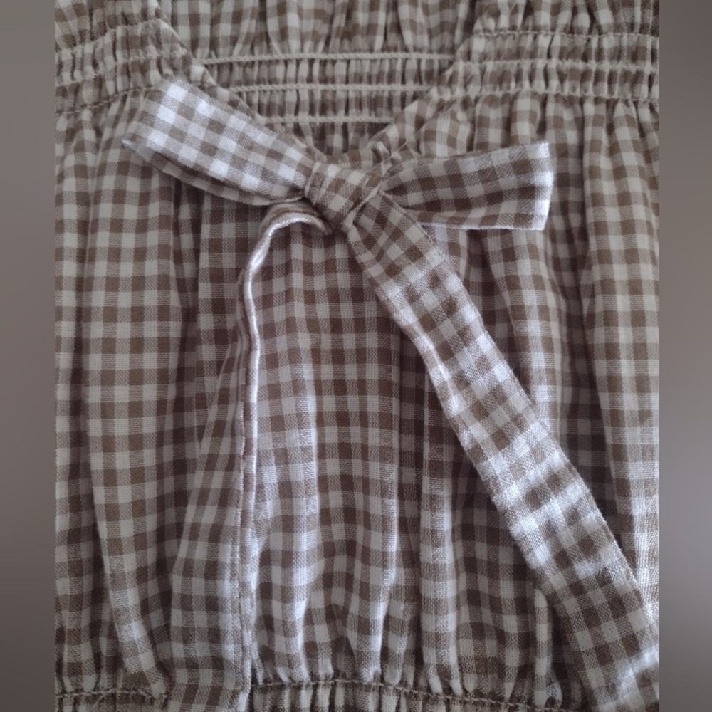 Moon River Tan and White Midi Dress Size M - Picture 8 of 8